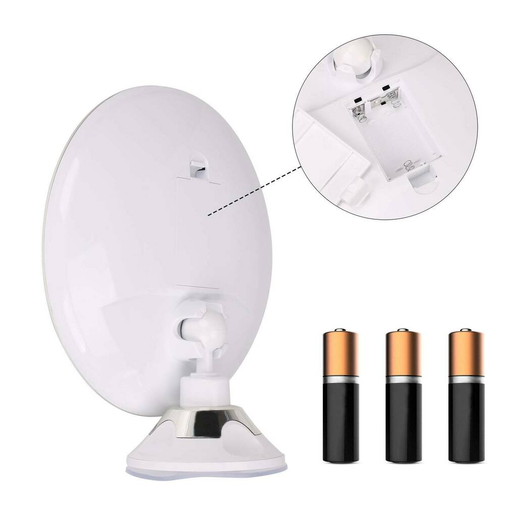 10x Magnifying LED Vanity Mirror 360° Rotation with Lights