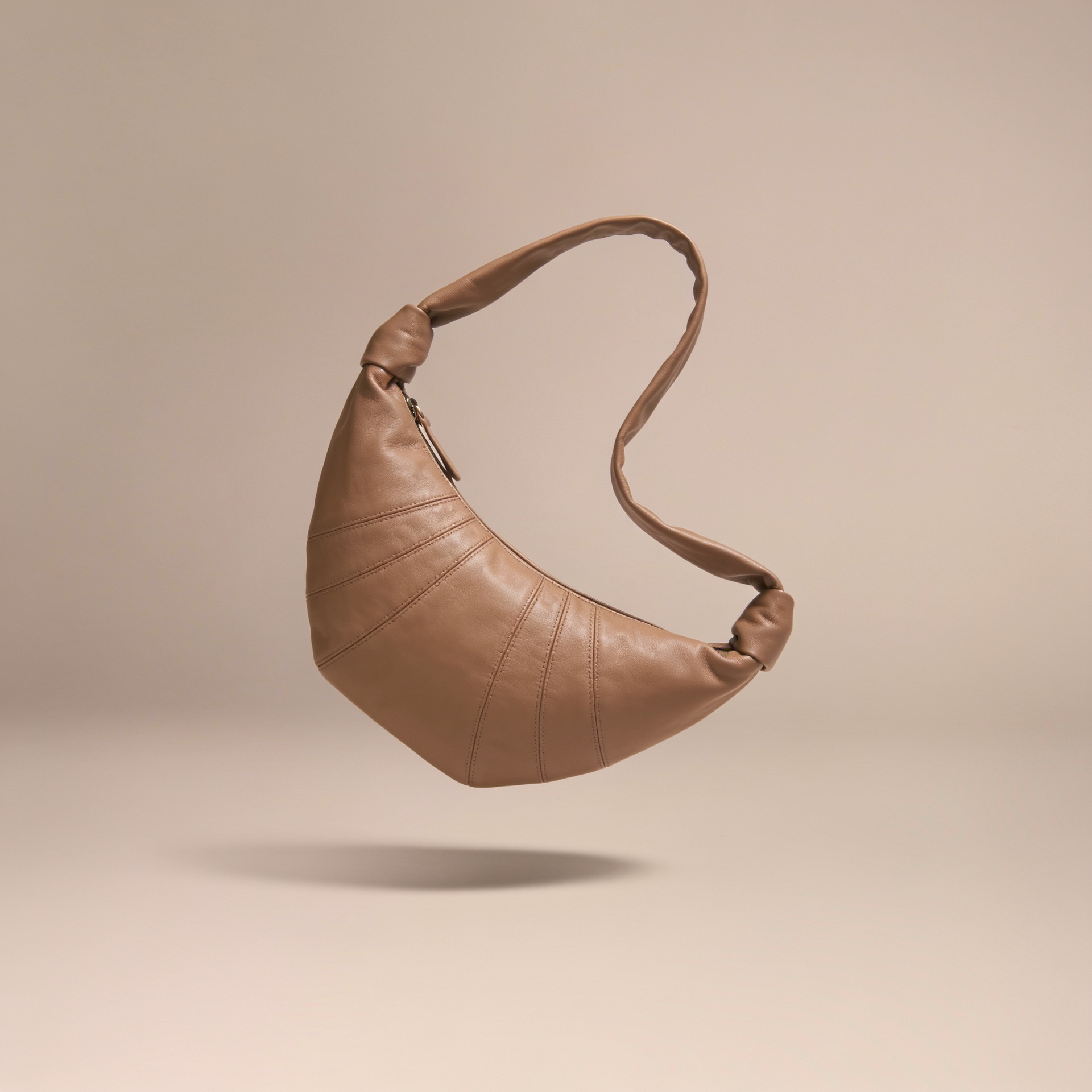 The Soft Hobo in taupe leather