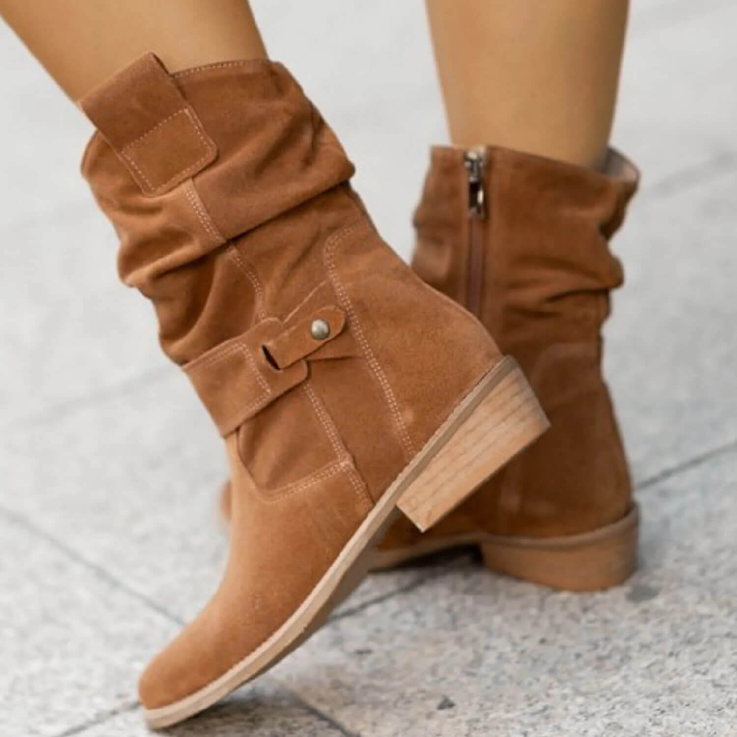 Brown Suede Ankle Boots for Women – Comfortable High-Quality Everyday Footwear