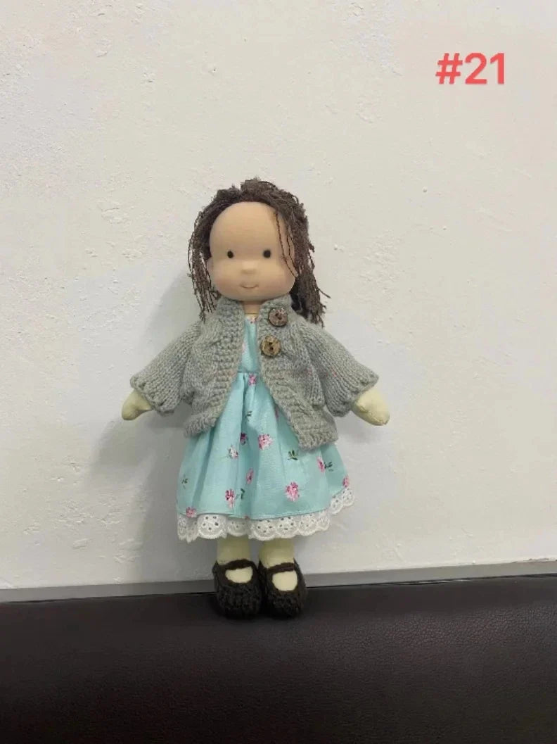 Elise | Handmade Waldorf Plush Doll – Soft Cotton Toy with Fabric Box | Sweet & Snuggly | For Children’s Birthday & Daily Fun