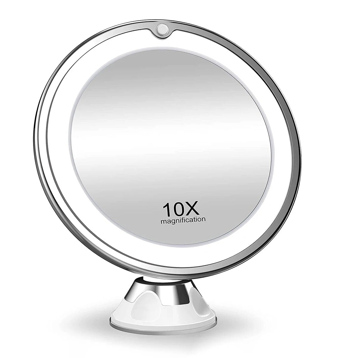 GlowMagnify – 10x LED Makeup Mirror with 360° Rotation & Natural Daylight Lighting