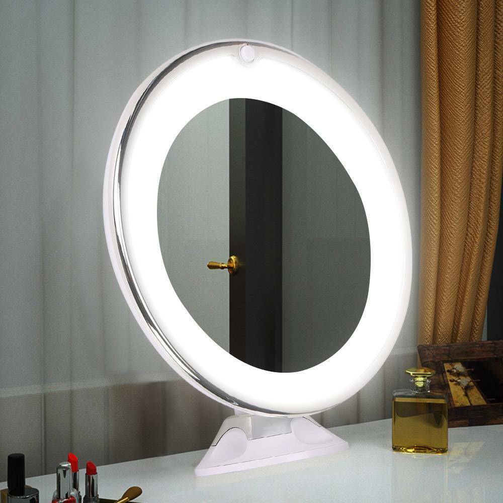 GlowMagnify – 10x LED Makeup Mirror with 360° Rotation & Natural Daylight Lighting
