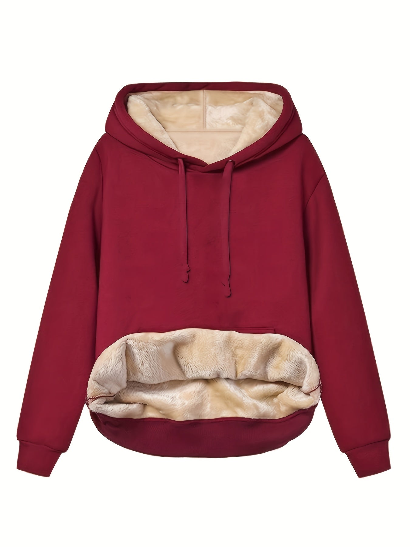 Unisex Plush Lined Hoodie - Cotton