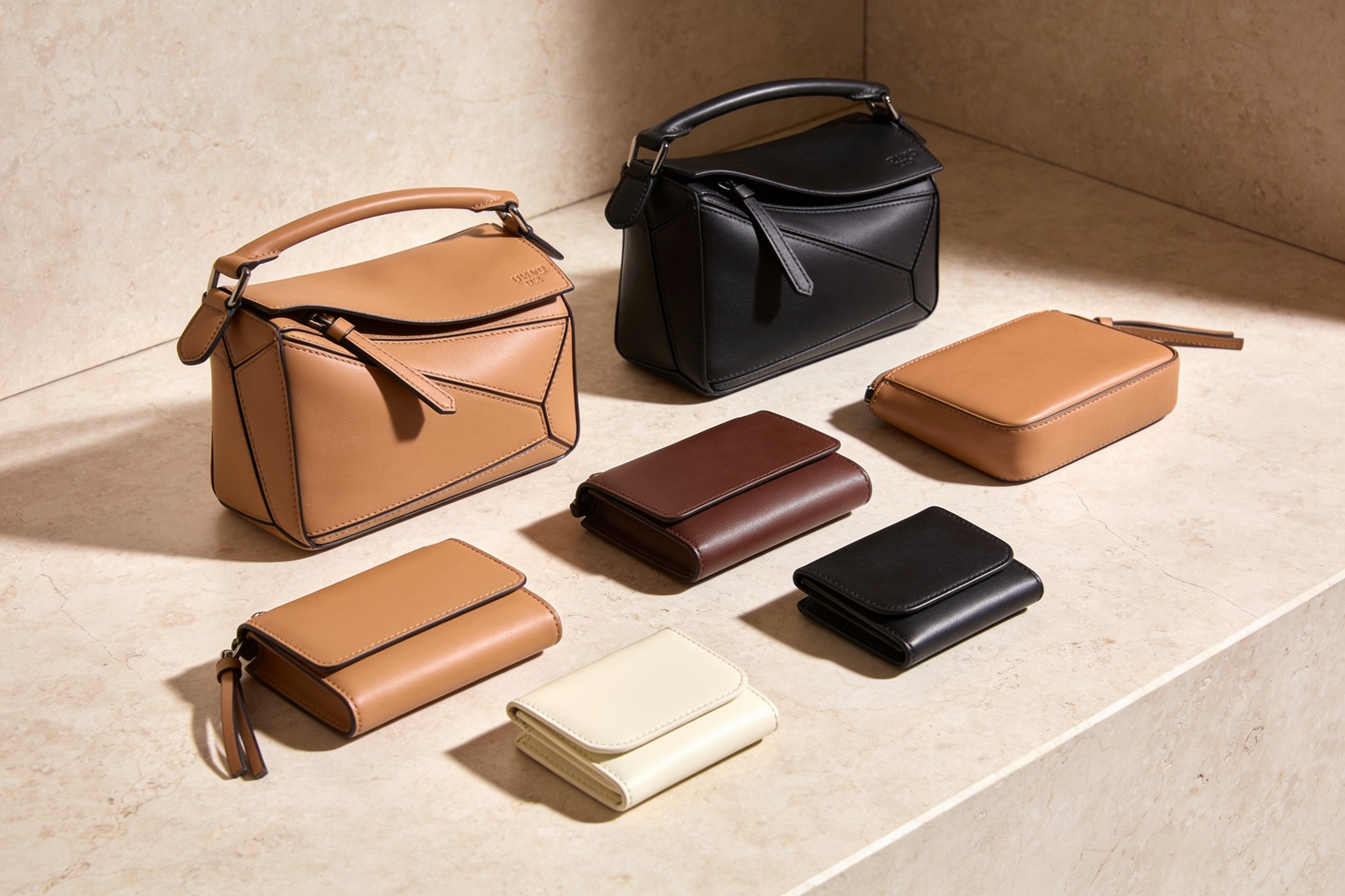 A collection of Saint Loir leather goods