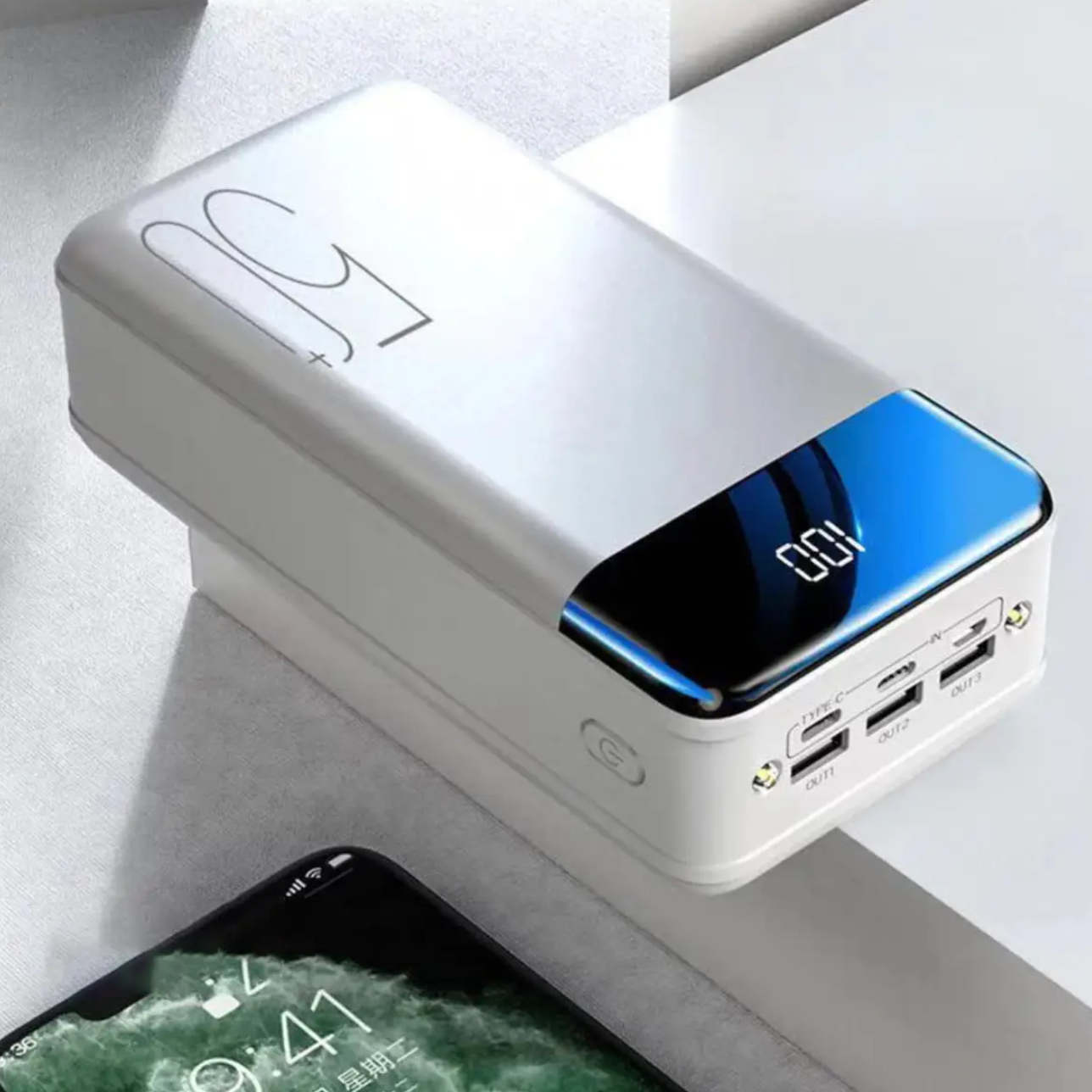 100,000mAh Ultra-High Capacity Power Bank with Super Fast Charging – Portable Charger for Phones, Tablets, and Laptops