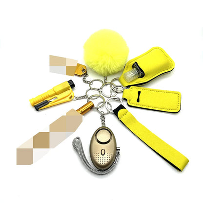 All-in-One Self Defense Kit for Women – 9-Piece Keychain Safety Set with Alarm, Whistle, and Emergency Tools