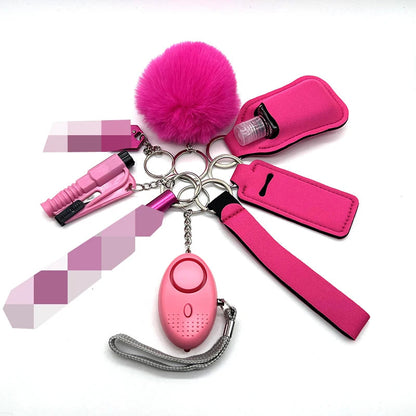 All-in-One Self Defense Kit for Women – 9-Piece Keychain Safety Set with Alarm, Whistle, and Emergency Tools