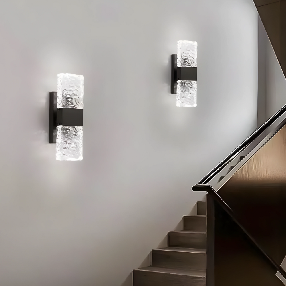 AuraLuxe – Crystal LED Wall Lamp
