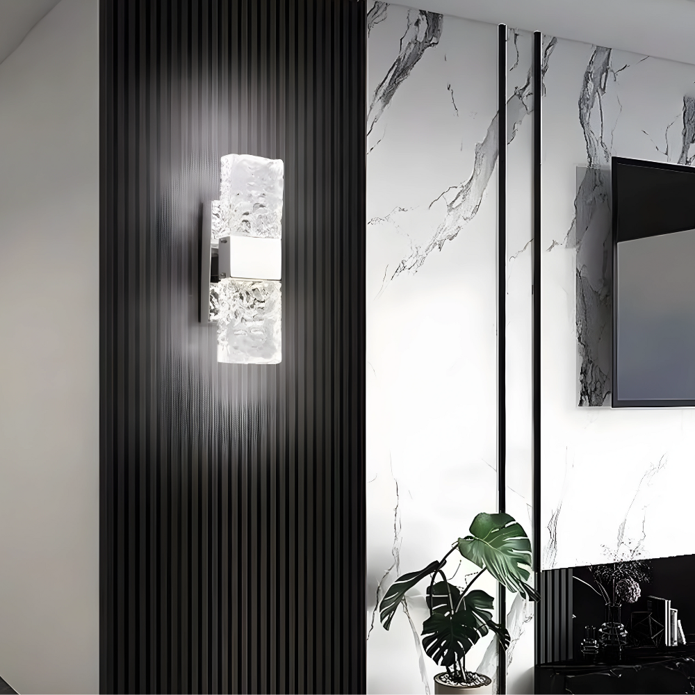 AuraLuxe – Crystal LED Wall Lamp