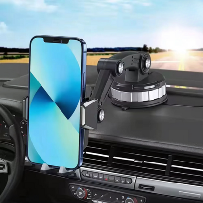 Car Phone Holder with Strong Suction Cup, 360° Rotation, One-Hand Operation – Universal Cell Phone Mount for Car