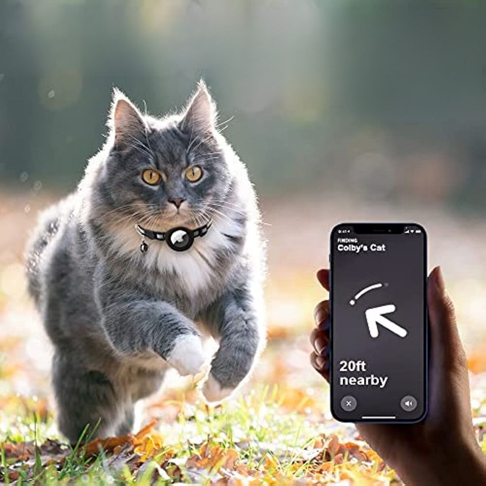 Cat GPS Tracker Collar with Quick Release Closure and Reflective Design for Enhanced Night Visibility