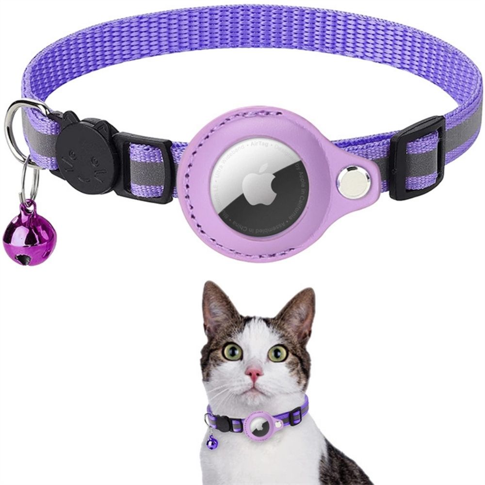 Cat GPS Tracker Collar with Quick Release Closure and Reflective Design for Enhanced Night Visibility