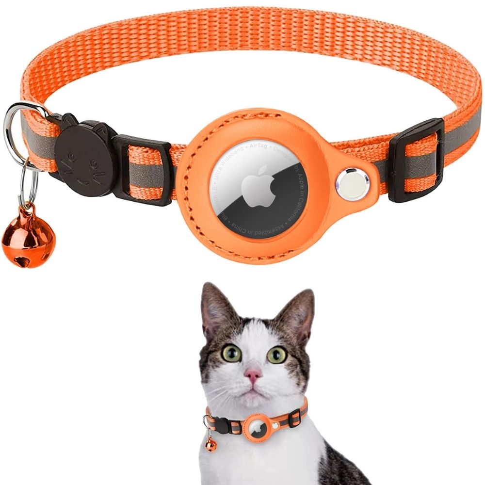Cat GPS Tracker Collar with Quick Release Closure and Reflective Design for Enhanced Night Visibility