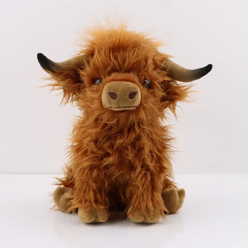 Cuddly Highland Cow Plush Toy – Soft Stuffed Animal Comforter for All Ages, 25 cm