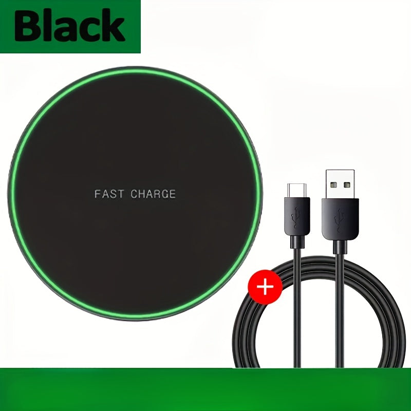 Fast Wireless Charger – 15W Induction Charging Pad for iPhone and Android Devices, Sleek Design, Cable-Free Convenience