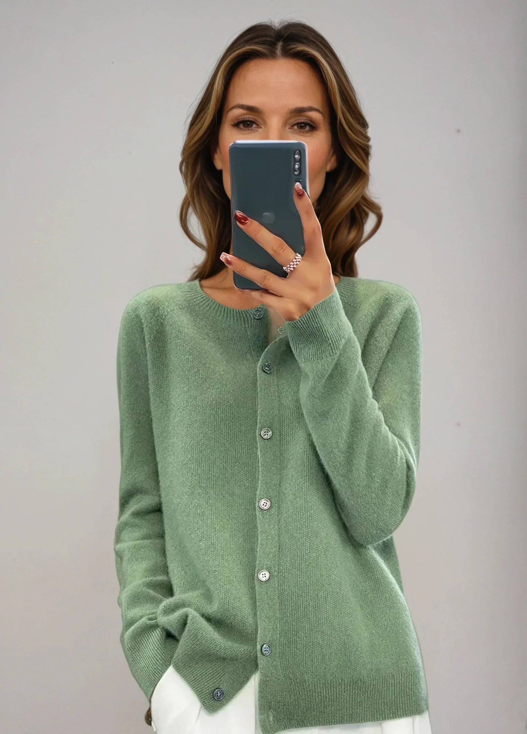 Opal - Women's Long Cashmere Cardigan In Black For Stylish Comfort