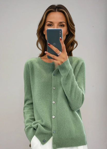 Opal - Women's Long Cashmere Cardigan In Black For Stylish Comfort