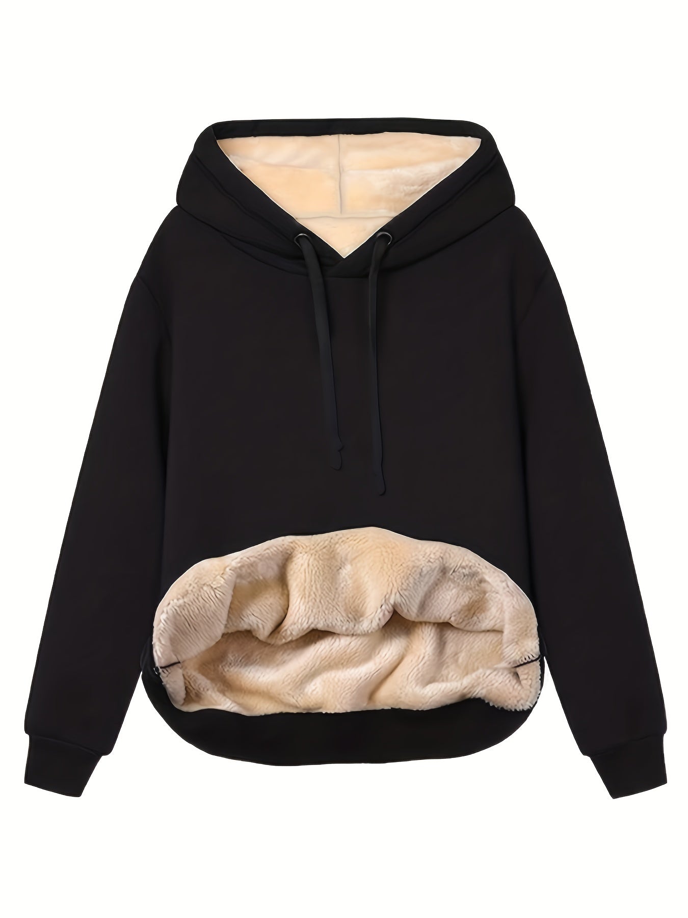 Unisex Plush Lined Hoodie - Cotton