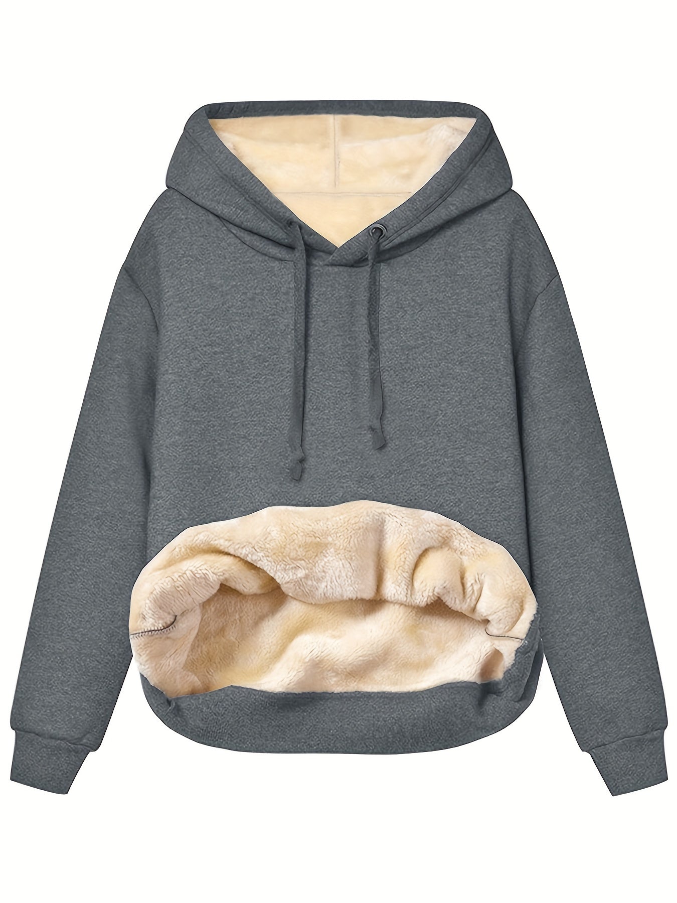 Unisex Plush Lined Hoodie - Cotton
