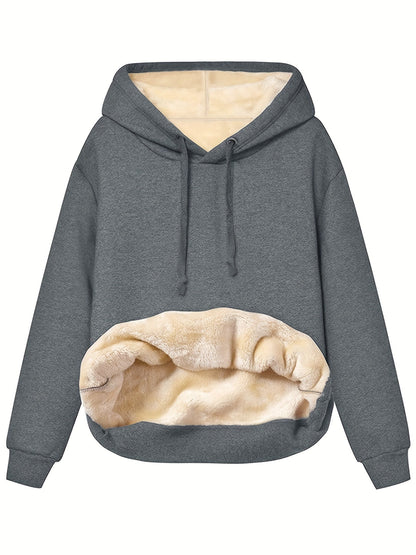 Unisex Plush Lined Hoodie - Cotton