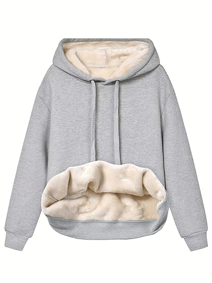 Unisex Plush Lined Hoodie - Cotton