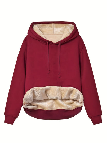 Unisex Plush Lined Hoodie - Cotton