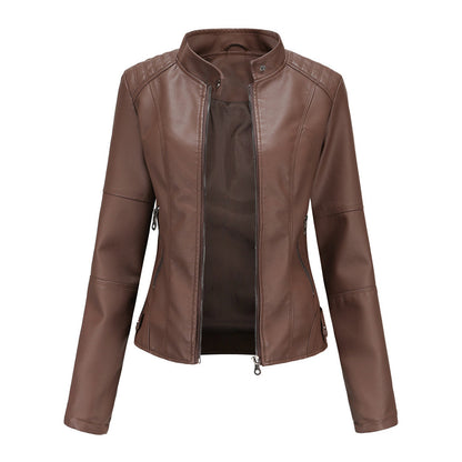 Women's Leather Biker Jacket