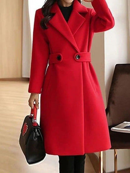 Women's Trench Coat Camel Polyester