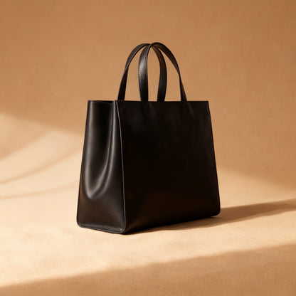 The Structured Tote, three-quarter view