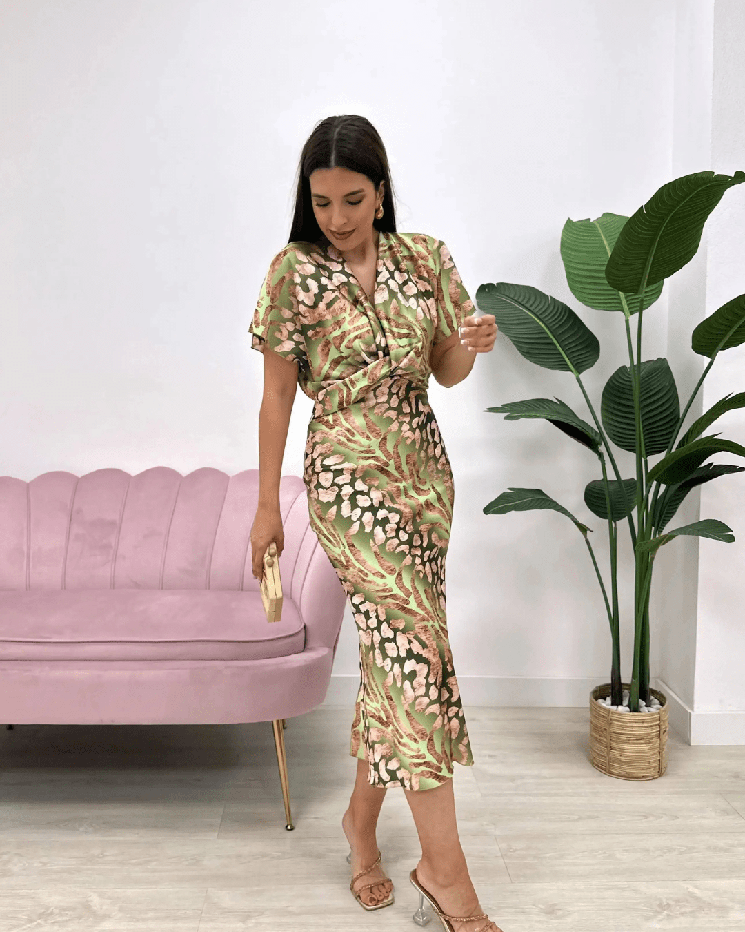 Maria - Elegant Long White Dress For Women In Premium Satin Fabric